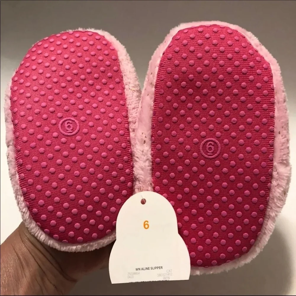 ALine Slippers‎ Girls Size 6 Pink Kitty Slip On New